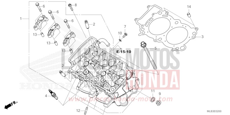 CYLINDER HEAD for Hornet 750 MAT IRIDIUM GRAY METALLIC (NHC64) from 2023